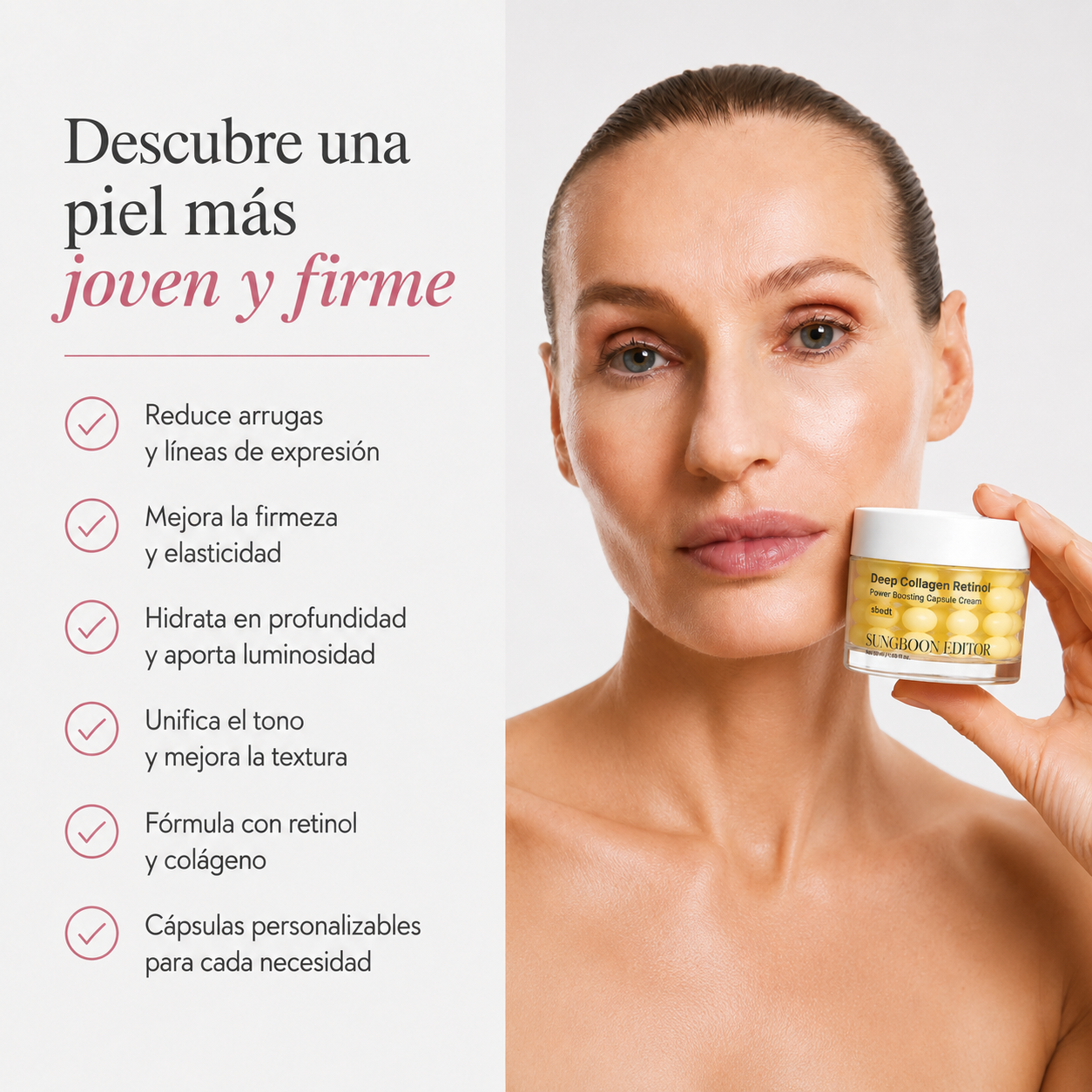 Crema de Retinol y Colágeno en Cápsulas