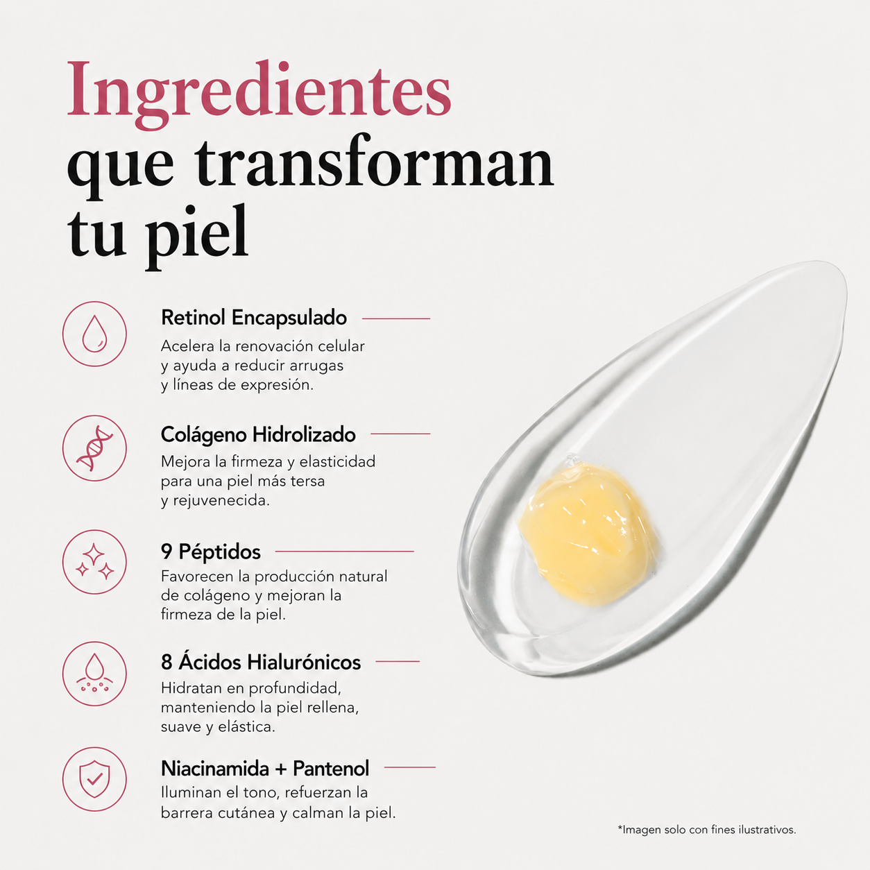 Crema de Retinol y Colágeno en Cápsulas